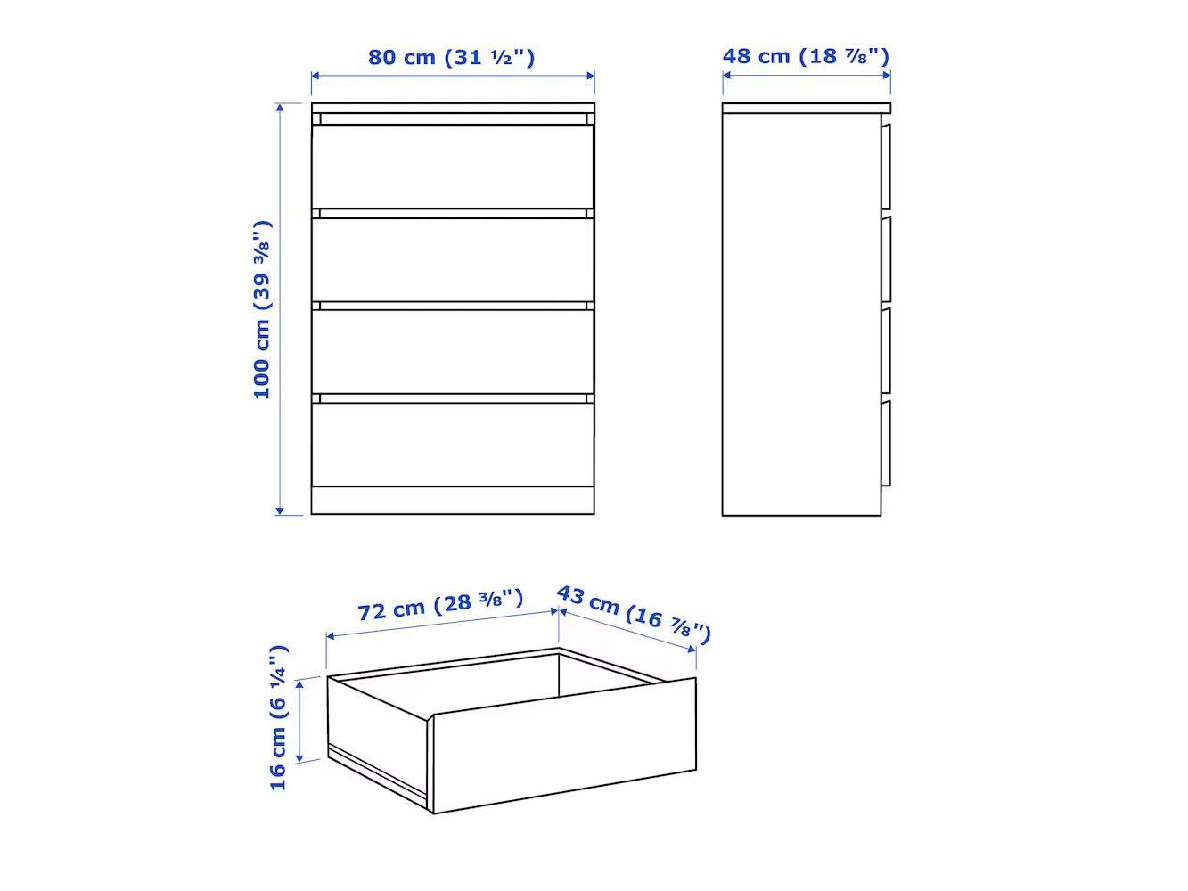 Комод Мальм 16 beige ИКЕА (IKEA) изображение товара