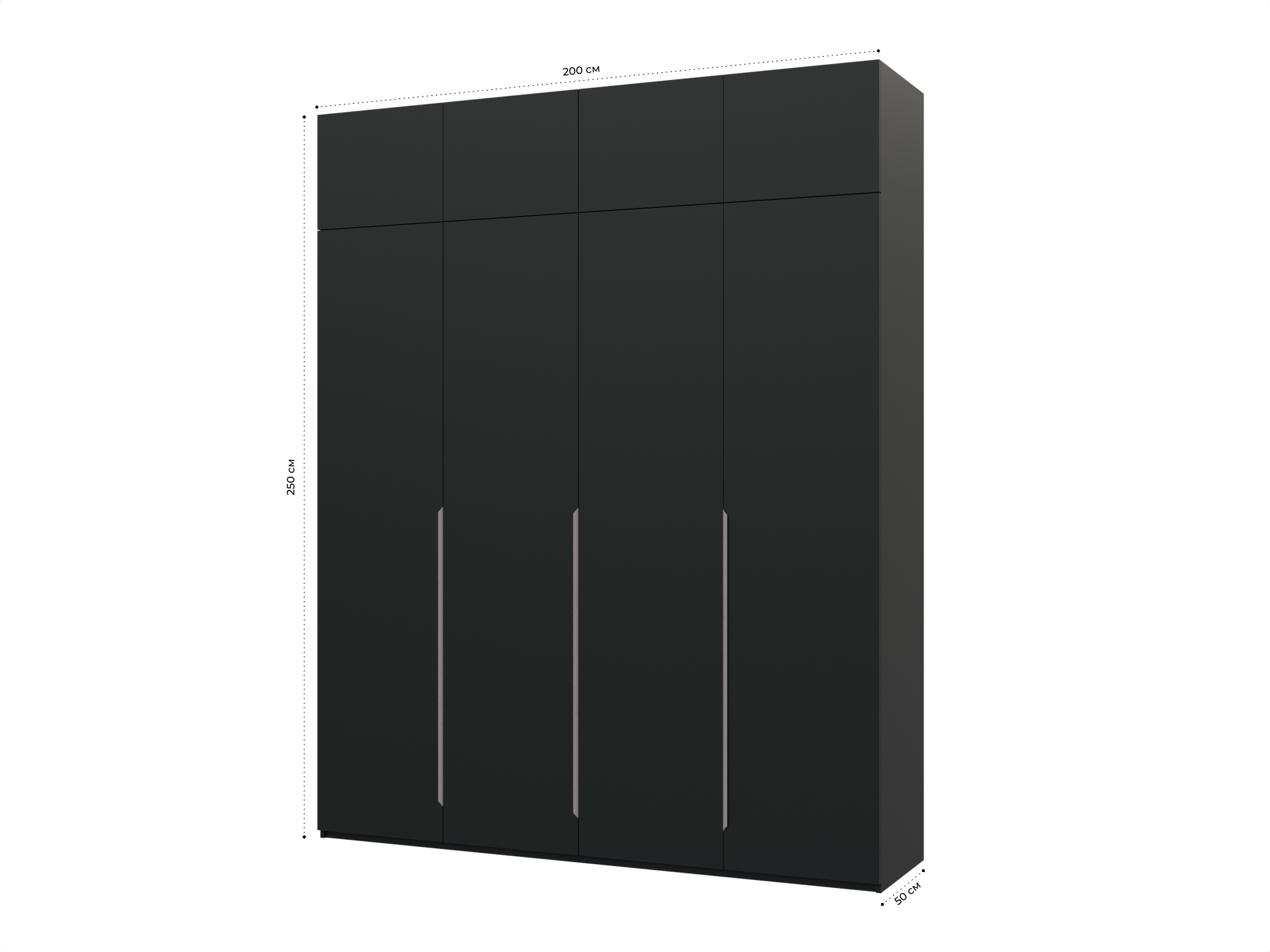 Распашной шкаф Пакс Альхейм 24 black (silver) ИКЕА (IKEA) изображение товара